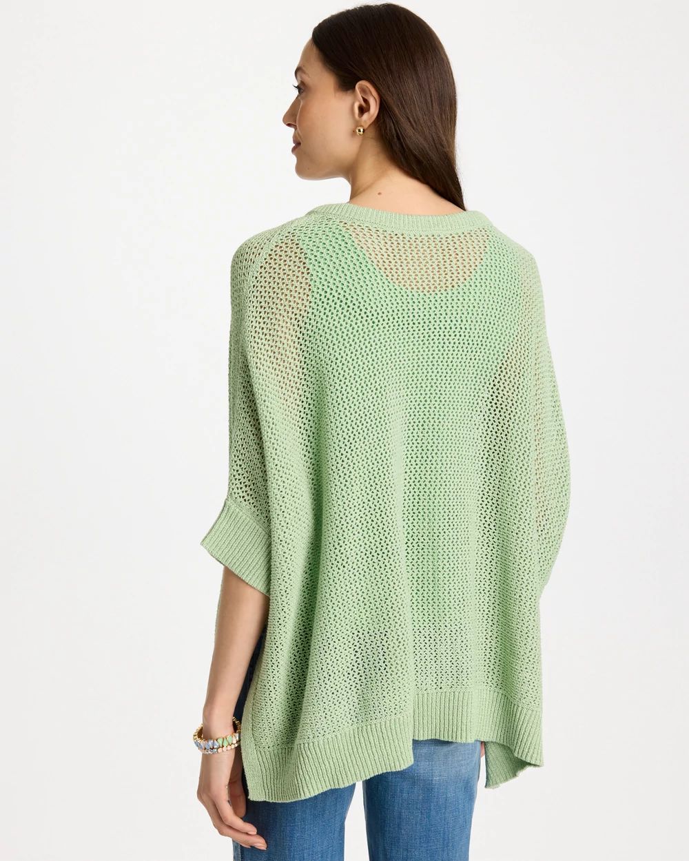 Avocado Artistry Open Knit Poncho | Chico's